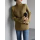 Simple Loose Solid Color High-Neck Sweater Simple Loose Solid Color High-Neck Sweater