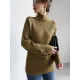 Simple Loose Solid Color High-Neck Sweater Simple Loose Solid Color High-Neck Sweater