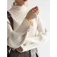 Simple Loose Solid Color High-Neck Sweater Simple Loose Solid Color High-Neck Sweater