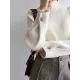 Simple Loose Solid Color High-Neck Sweater Simple Loose Solid Color High-Neck Sweater