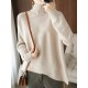 Original Irregular 7 Colors High-Neck Long Sleeves Sweater Top Original Irregular 7 Colors High-Neck Long Sleeves Sweater Top