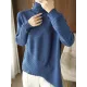 Original Irregular 7 Colors High-Neck Long Sleeves Sweater Top Original Irregular 7 Colors High-Neck Long Sleeves Sweater Top