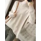 Original Irregular 7 Colors High-Neck Long Sleeves Sweater Top Original Irregular 7 Colors High-Neck Long Sleeves Sweater Top