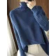 Original Irregular 7 Colors High-Neck Long Sleeves Sweater Top Original Irregular 7 Colors High-Neck Long Sleeves Sweater Top