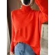 Original Irregular 7 Colors High-Neck Long Sleeves Sweater Top Original Irregular 7 Colors High-Neck Long Sleeves Sweater Top