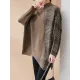 Casual Loose 3 Colors Split-Joint Plaid High-Neck Batwing Long Sleeves Sweater Top Casual Loose 3 Colors Split-Joint Plaid High-Neck Batwing Long Sleeves Sweater Top