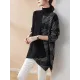 Casual Loose 3 Colors Split-Joint Plaid High-Neck Batwing Long Sleeves Sweater Top Casual Loose 3 Colors Split-Joint Plaid High-Neck Batwing Long Sleeves Sweater Top