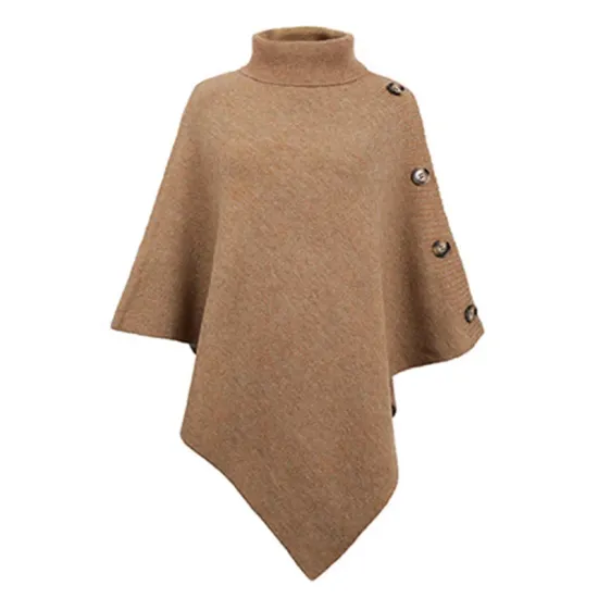 Casual 7 Colors High-Neck Sweater Cape Casual 7 Colors High-Neck Sweater Cape