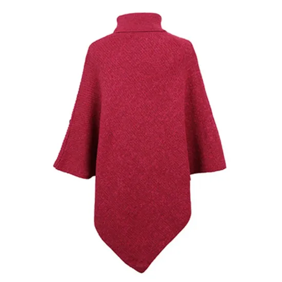 Casual 7 Colors High-Neck Sweater Cape Casual 7 Colors High-Neck Sweater Cape