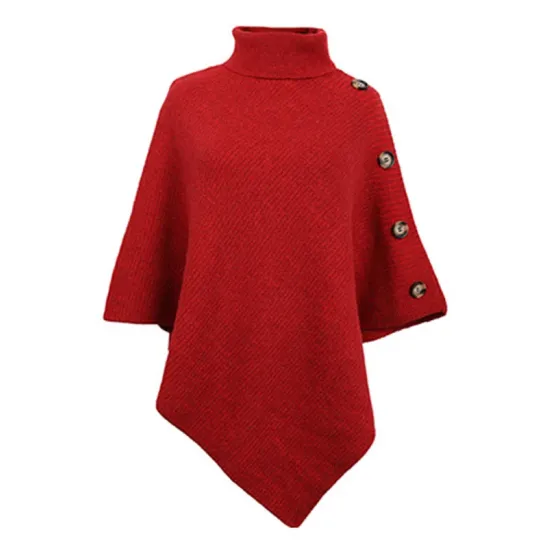 Casual 7 Colors High-Neck Sweater Cape Casual 7 Colors High-Neck Sweater Cape