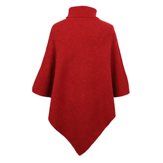 Casual 7 Colors High-Neck Sweater Cape Casual 7 Colors High-Neck Sweater Cape