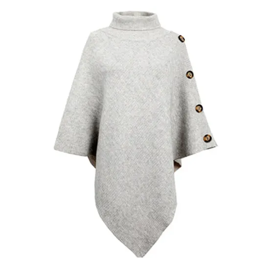 Casual 7 Colors High-Neck Sweater Cape Casual 7 Colors High-Neck Sweater Cape