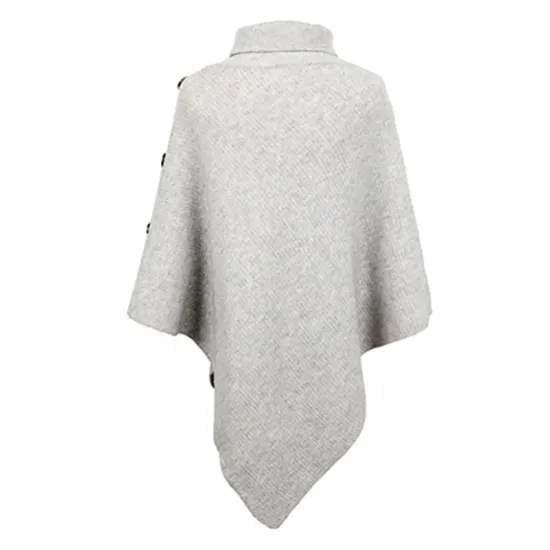 Casual 7 Colors High-Neck Sweater Cape Casual 7 Colors High-Neck Sweater Cape