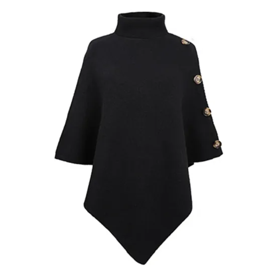 Casual 7 Colors High-Neck Sweater Cape Casual 7 Colors High-Neck Sweater Cape