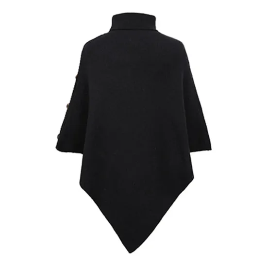 Casual 7 Colors High-Neck Sweater Cape Casual 7 Colors High-Neck Sweater Cape