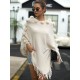 Original 6 Colors Tassels Embroidered Round-Neck Sweater Cape Original 6 Colors Tassels Embroidered Round-Neck Sweater Cape