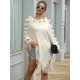 Original 6 Colors Tassels Embroidered Round-Neck Sweater Cape Original 6 Colors Tassels Embroidered Round-Neck Sweater Cape