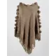 Original 6 Colors Tassels Embroidered Round-Neck Sweater Cape Original 6 Colors Tassels Embroidered Round-Neck Sweater Cape