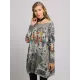 Urban Colorful Knitting Printed Long Sleeves Sweater Urban Colorful Knitting Printed Long Sleeves Sweater
