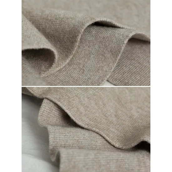 Simple Loose Solid Color High-Neck Batwing Sleeves Sweater Simple Loose Solid Color High-Neck Batwing Sleeves Sweater