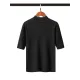 15 Colors Knitting Solid Color High-Neck Short Sleeves Pullover 15 Colors Knitting Solid Color High-Neck Short Sleeves Pullover