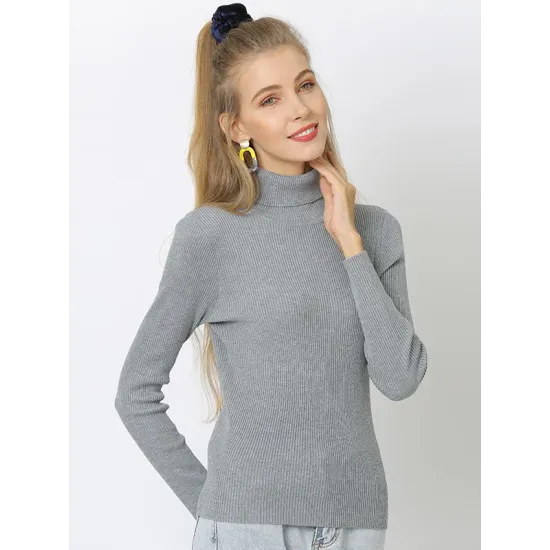 10 Colors Simple Knitting Solid Color High-Neck Pullover 10 Colors Simple Knitting Solid Color High-Neck Pullover