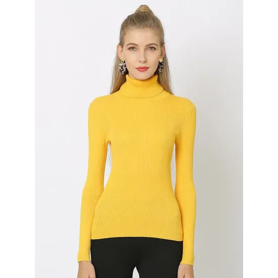 10 Colors Simple Knitting Solid Color High-Neck Pullover 10 Colors Simple Knitting Solid Color High-Neck Pullover