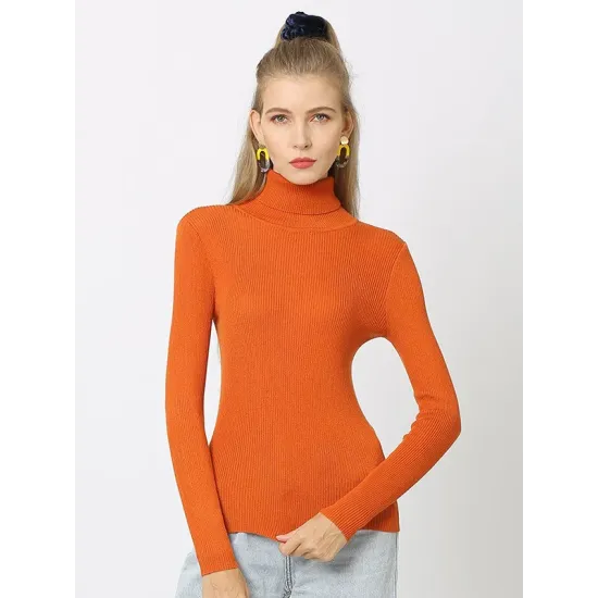 10 Colors Simple Knitting Solid Color High-Neck Pullover 10 Colors Simple Knitting Solid Color High-Neck Pullover