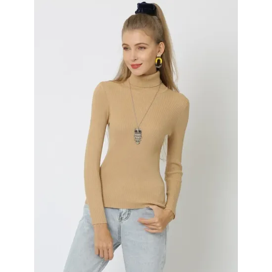 10 Colors Simple Knitting Solid Color High-Neck Pullover 10 Colors Simple Knitting Solid Color High-Neck Pullover
