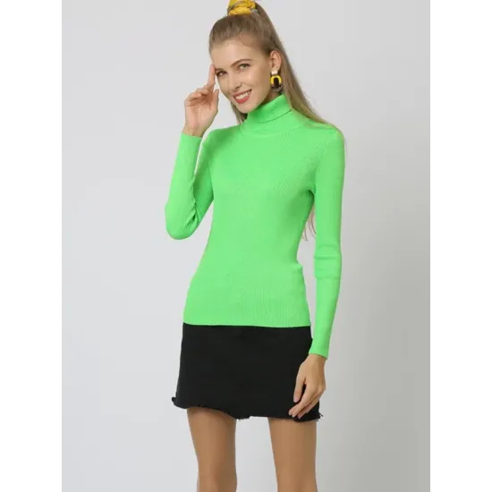 10 Colors Simple Knitting Solid Color High-Neck Pullover 10 Colors Simple Knitting Solid Color High-Neck Pullover