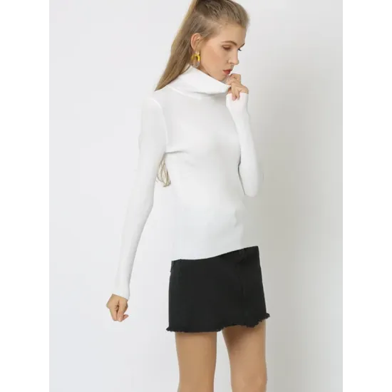 10 Colors Simple Knitting Solid Color High-Neck Pullover 10 Colors Simple Knitting Solid Color High-Neck Pullover