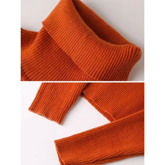 10 Colors Simple Knitting Solid Color High-Neck Pullover 10 Colors Simple Knitting Solid Color High-Neck Pullover
