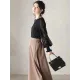 Original Loose Hollow Lace Round-Neck Long Puff Sleeves Sweater Pullovers Original Loose Hollow Lace Round-Neck Long Puff Sleeves Sweater Pullovers