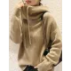 Casual Loose 3 Colors Hooded Long Sleeves Sweater Top Casual Loose 3 Colors Hooded Long Sleeves Sweater Top