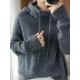 Casual Loose 3 Colors Hooded Long Sleeves Sweater Top Casual Loose 3 Colors Hooded Long Sleeves Sweater Top