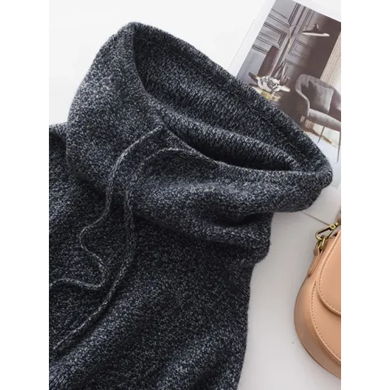 Casual Loose 3 Colors Hooded Long Sleeves Sweater Top Casual Loose 3 Colors Hooded Long Sleeves Sweater Top