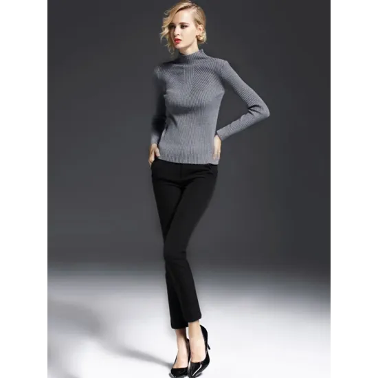 7 Colors Simple Knitting Solid Color High-Neck Sweater 7 Colors Simple Knitting Solid Color High-Neck Sweater