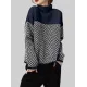 Casual Loose High-Neck Sweater Tops Casual Loose High-Neck Sweater Tops