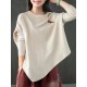 Simple Loose Long Sleeves Solid Color Round-Neck Sweater Tops Simple Loose Long Sleeves Solid Color Round-Neck Sweater Tops