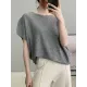 Solid Color Half Sleeves Loose Off-The-Shoulder Sweater Tops Pullovers Knitwear Solid Color Half Sleeves Loose Off-The-Shoulder Sweater Tops Pullovers Knitwear