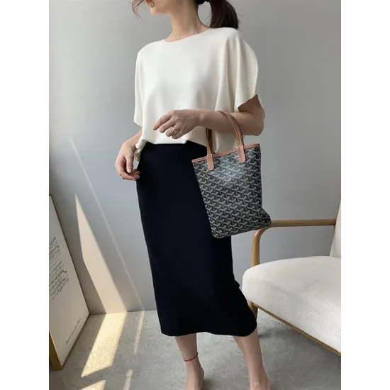 Solid Color Half Sleeves Loose Off-The-Shoulder Sweater Tops Pullovers Knitwear Solid Color Half Sleeves Loose Off-The-Shoulder Sweater Tops Pullovers Knitwear