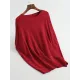 Solid Color Half Sleeves Loose Off-The-Shoulder Sweater Tops Pullovers Knitwear Solid Color Half Sleeves Loose Off-The-Shoulder Sweater Tops Pullovers Knitwear