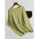 Solid Color Half Sleeves Loose Off-The-Shoulder Sweater Tops Pullovers Knitwear Solid Color Half Sleeves Loose Off-The-Shoulder Sweater Tops Pullovers Knitwear