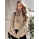 Simple Long Sleeves Loose Jacquard Solid Color High-Neck Sweater Tops Simple Long Sleeves Loose Jacquard Solid Color High-Neck Sweater Tops