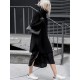 Loose Solid Knitting High-neck Long Sweater Loose Solid Knitting High-neck Long Sweater