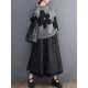 Casual Loose Long Sleeves Contrast Color Jacquard Round-Neck Sweater Tops Casual Loose Long Sleeves Contrast Color Jacquard Round-Neck Sweater Tops