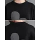 Casual Loose Long Sleeves Contrast Color Jacquard Round-Neck Sweater Tops Casual Loose Long Sleeves Contrast Color Jacquard Round-Neck Sweater Tops