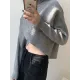 Asymmetric Solid Color Split-Front Long Sleeves High-Neck Sweater Pullovers Knitwear Asymmetric Solid Color Split-Front Long Sleeves High-Neck Sweater Pullovers Knitwear