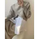 Asymmetric Solid Color Split-Front Long Sleeves High-Neck Sweater Pullovers Knitwear Asymmetric Solid Color Split-Front Long Sleeves High-Neck Sweater Pullovers Knitwear