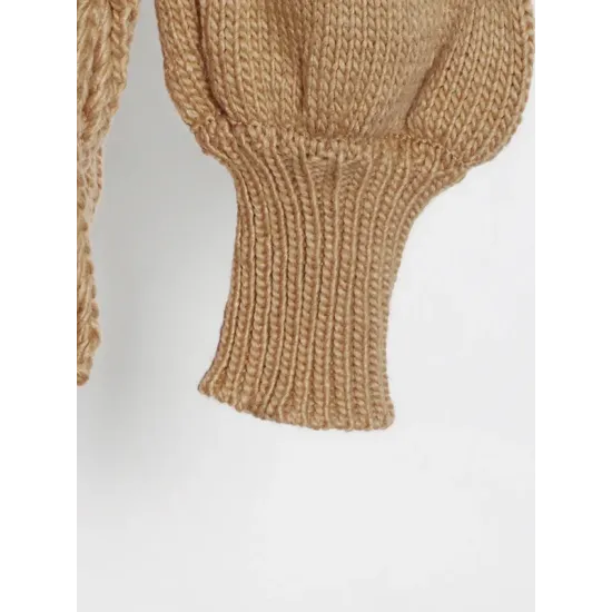Original Long Sleeves Loose Hollow Solid Color V-Neck Sweater Tops Original Long Sleeves Loose Hollow Solid Color V-Neck Sweater Tops